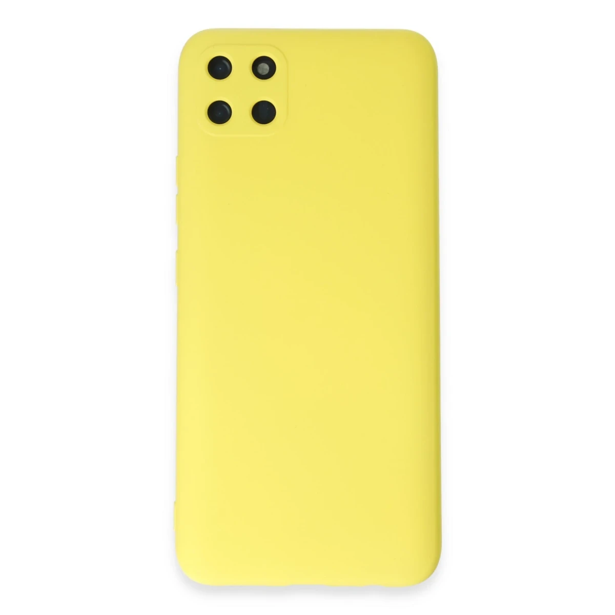Newface Realme C11 Kılıf Nano içi Kadife Silikon - Sarı