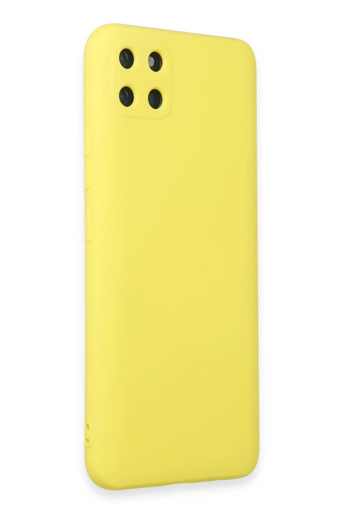 Newface Realme C11 Kılıf Nano içi Kadife Silikon - Sarı