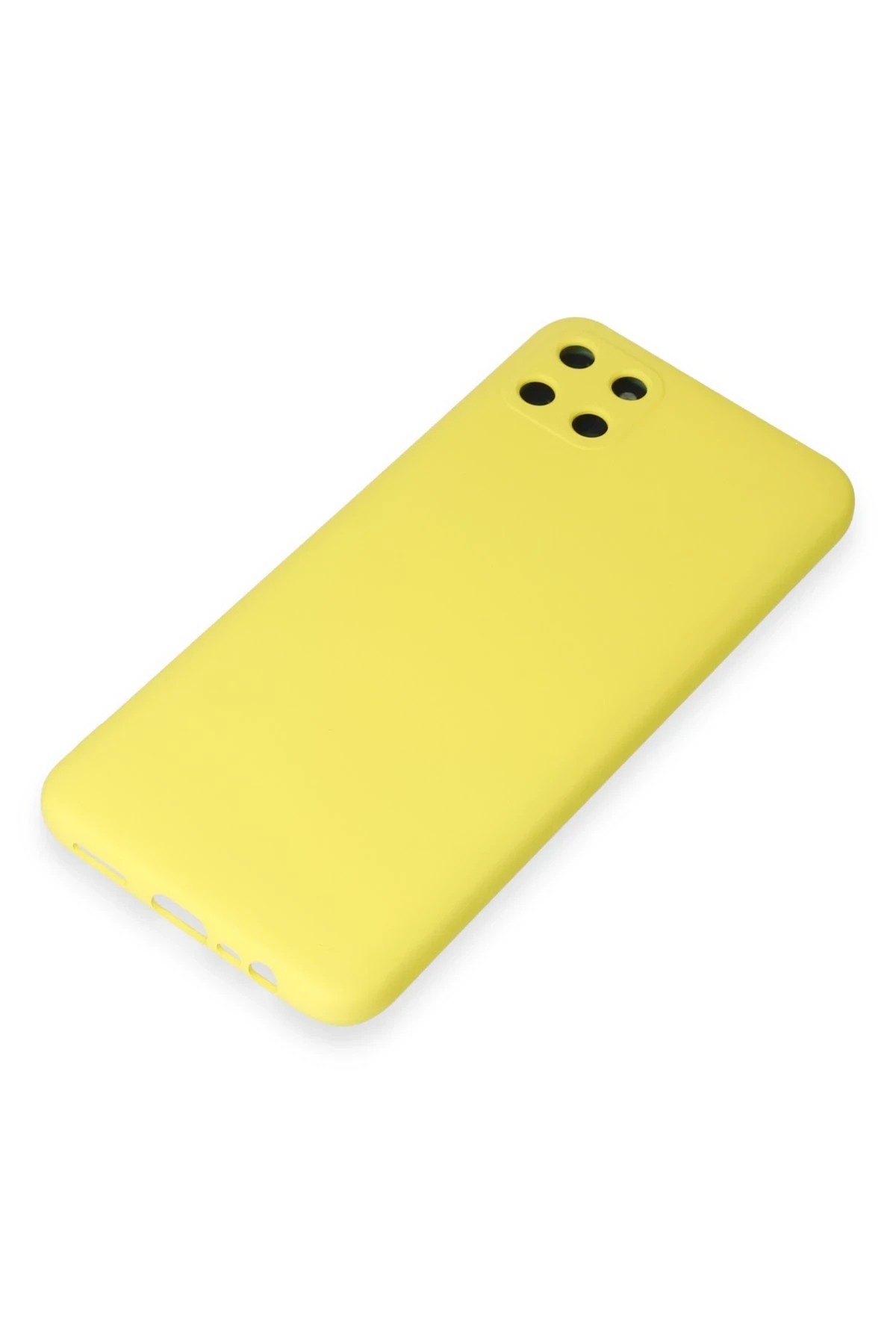 Newface Realme C11 Kılıf Nano içi Kadife Silikon - Sarı