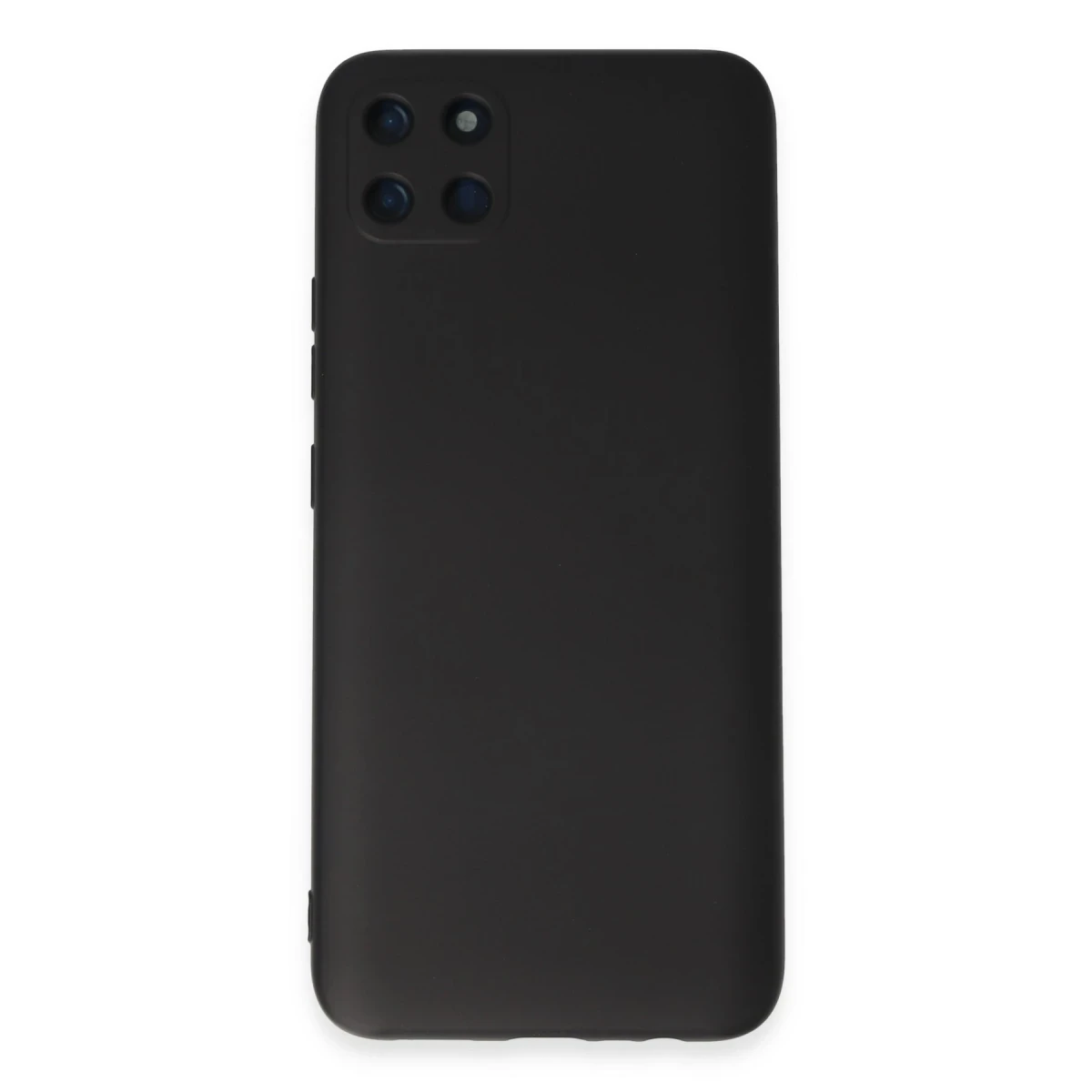 Newface Realme C11 Kılıf Nano içi Kadife Silikon - Siyah
