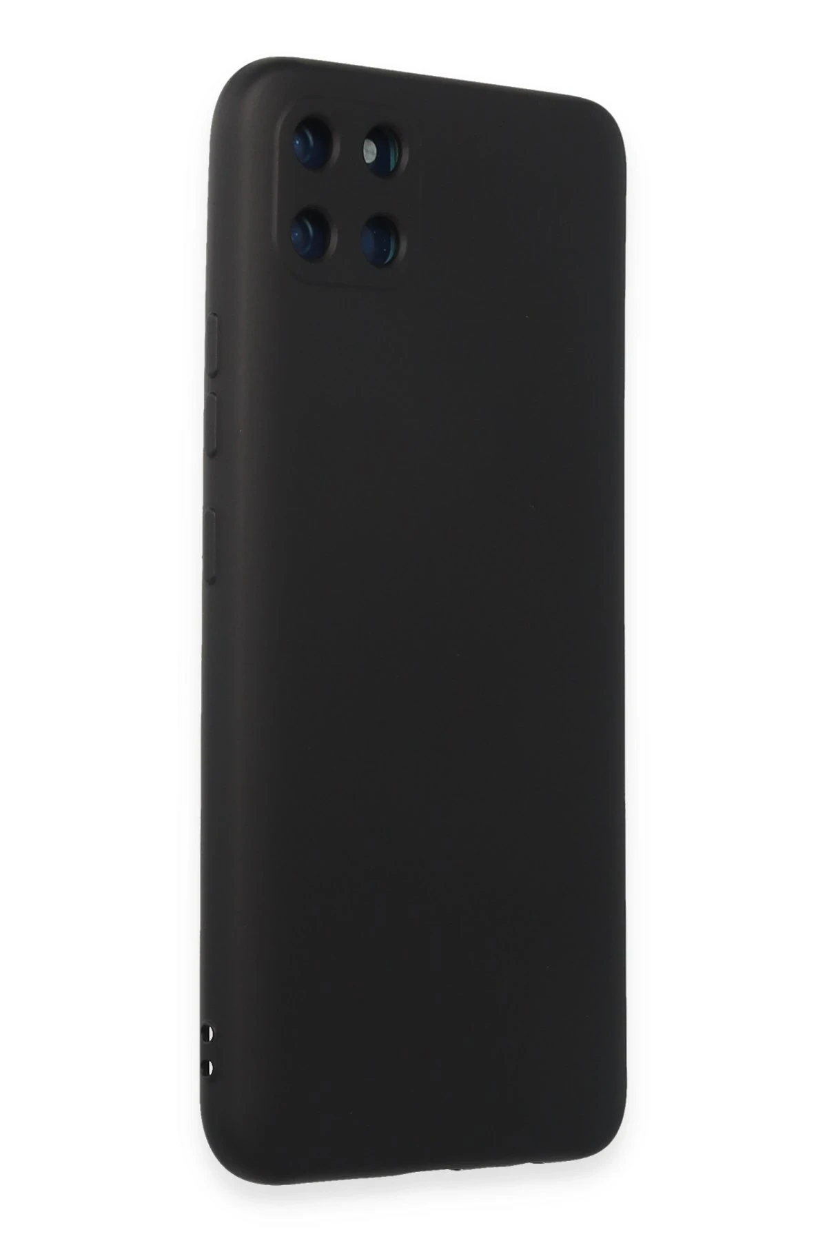 Newface Realme C11 Kılıf Nano içi Kadife Silikon - Siyah