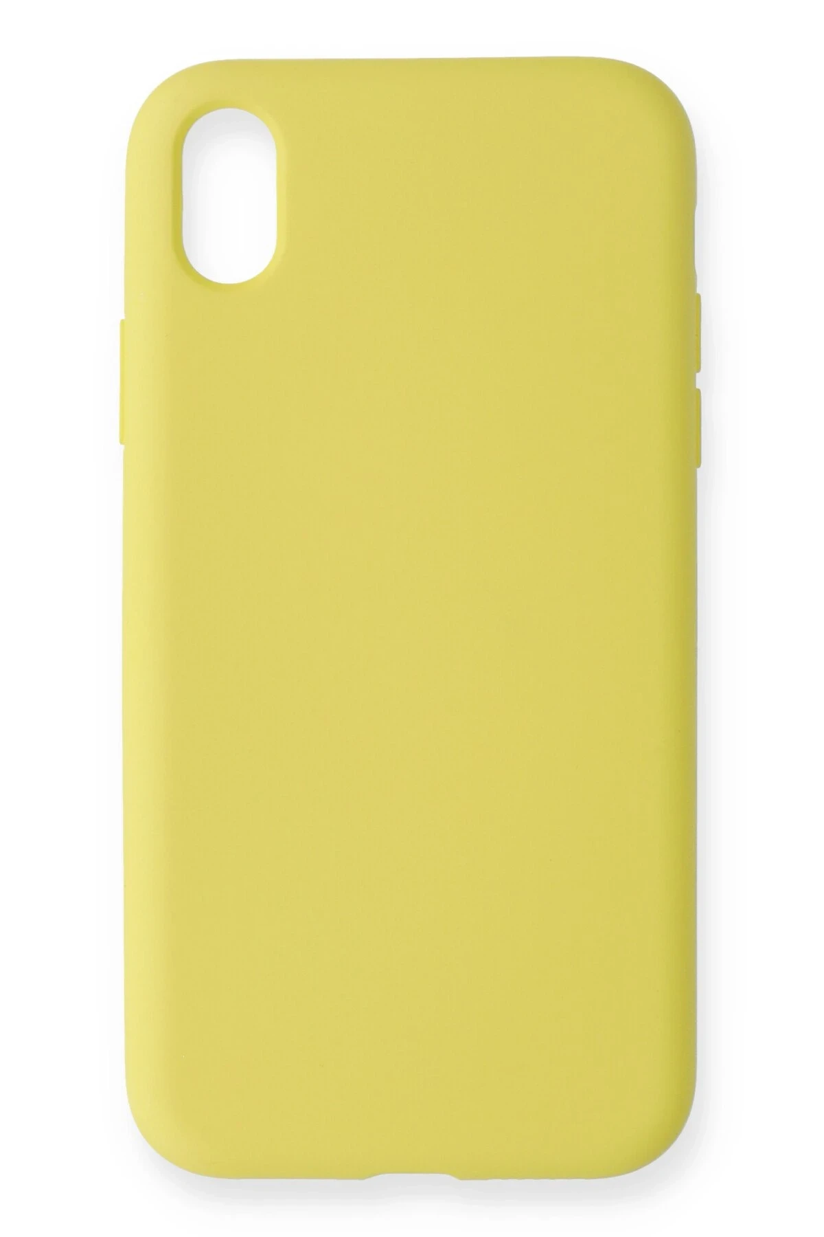 Newface iPhone XR Kılıf Nano içi Kadife Silikon - Sarı