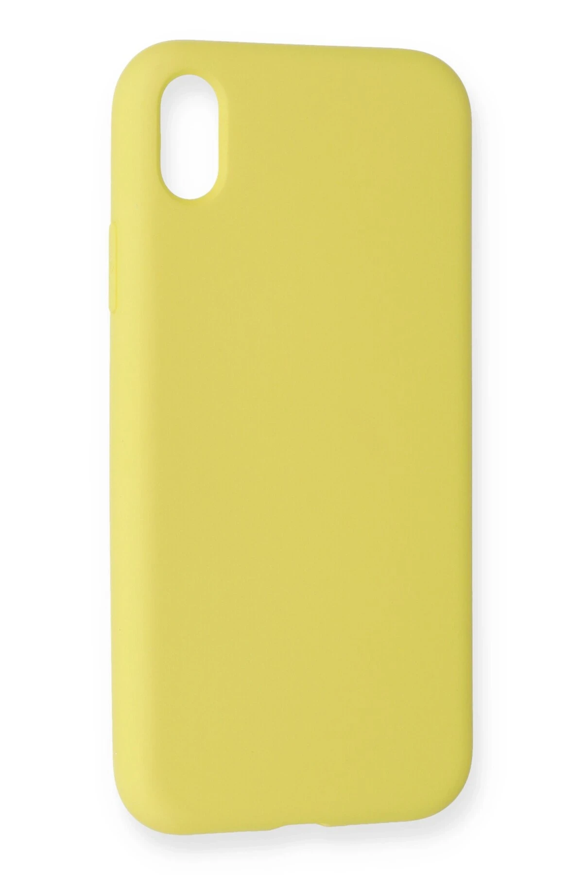 Newface iPhone XR Kılıf Nano içi Kadife Silikon - Sarı