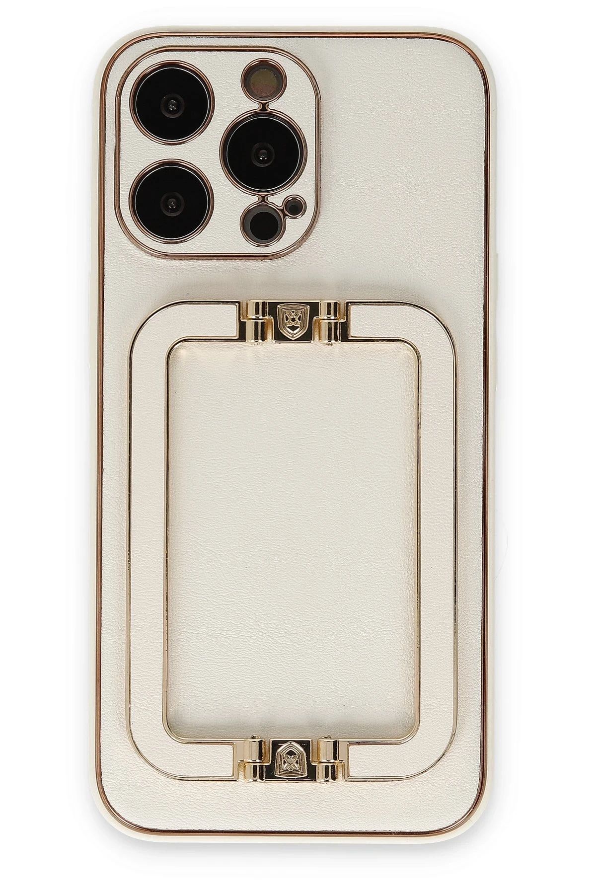 Newface iPhone 13 Pro Max Kılıf Coco Elit Kapak - Beyaz