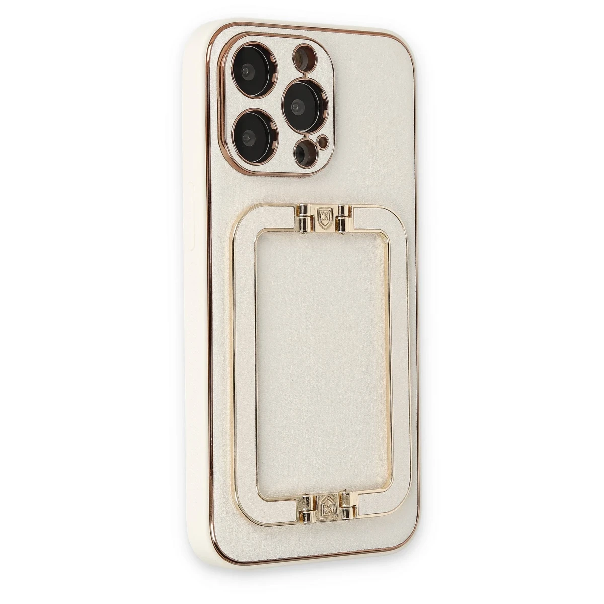 Newface Apple iPhone 13 Pro Max Kılıf Coco Elit Kapak - Beyaz