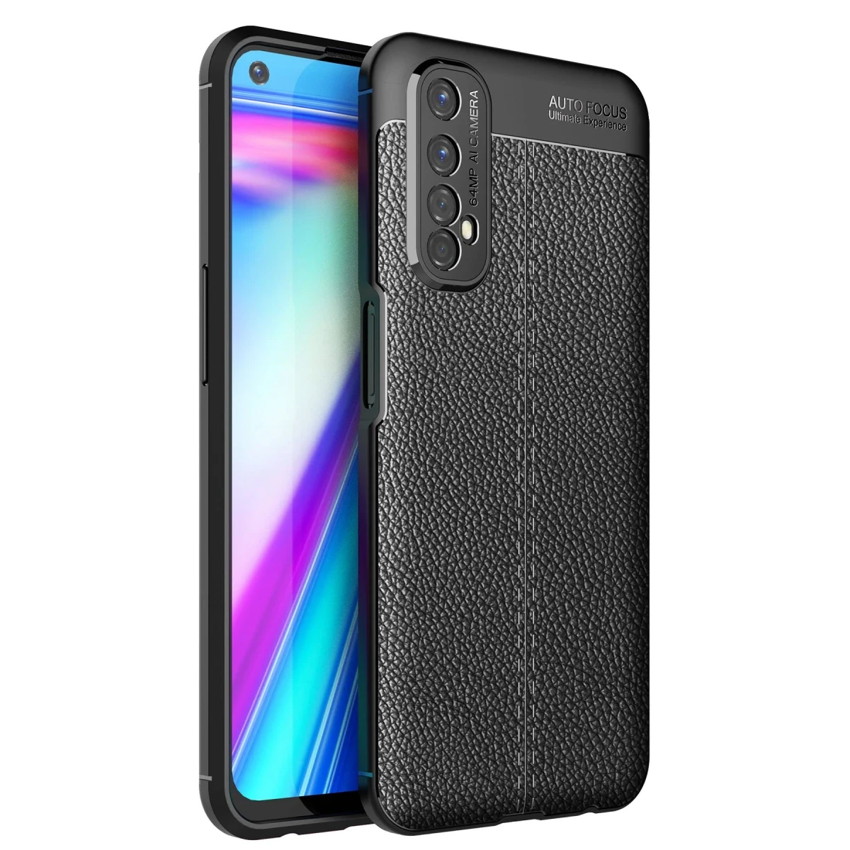 Newface Realme 7 Kılıf Auto Focus Kapak - Siyah