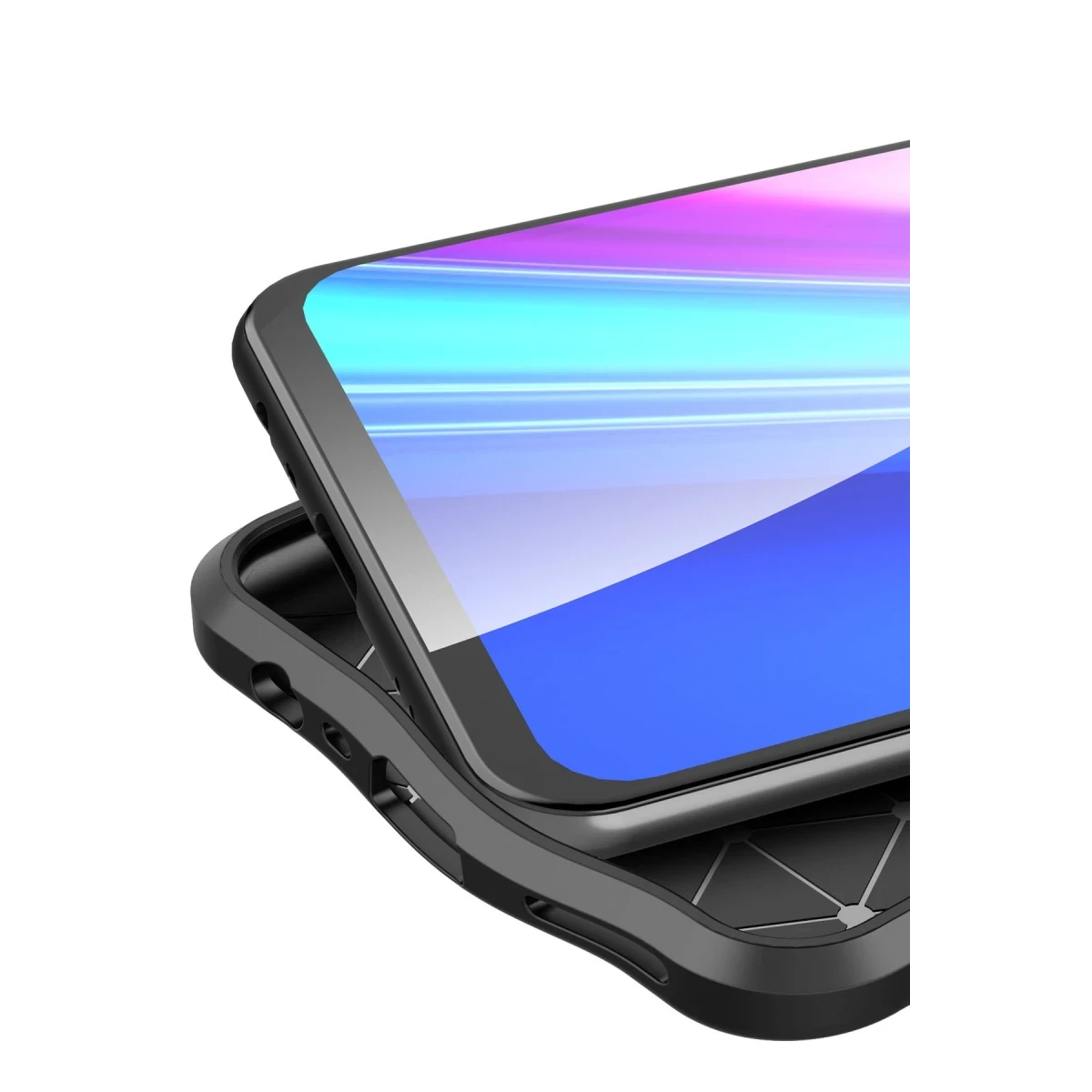 Newface Realme 7 Kılıf Auto Focus Kapak - Siyah
