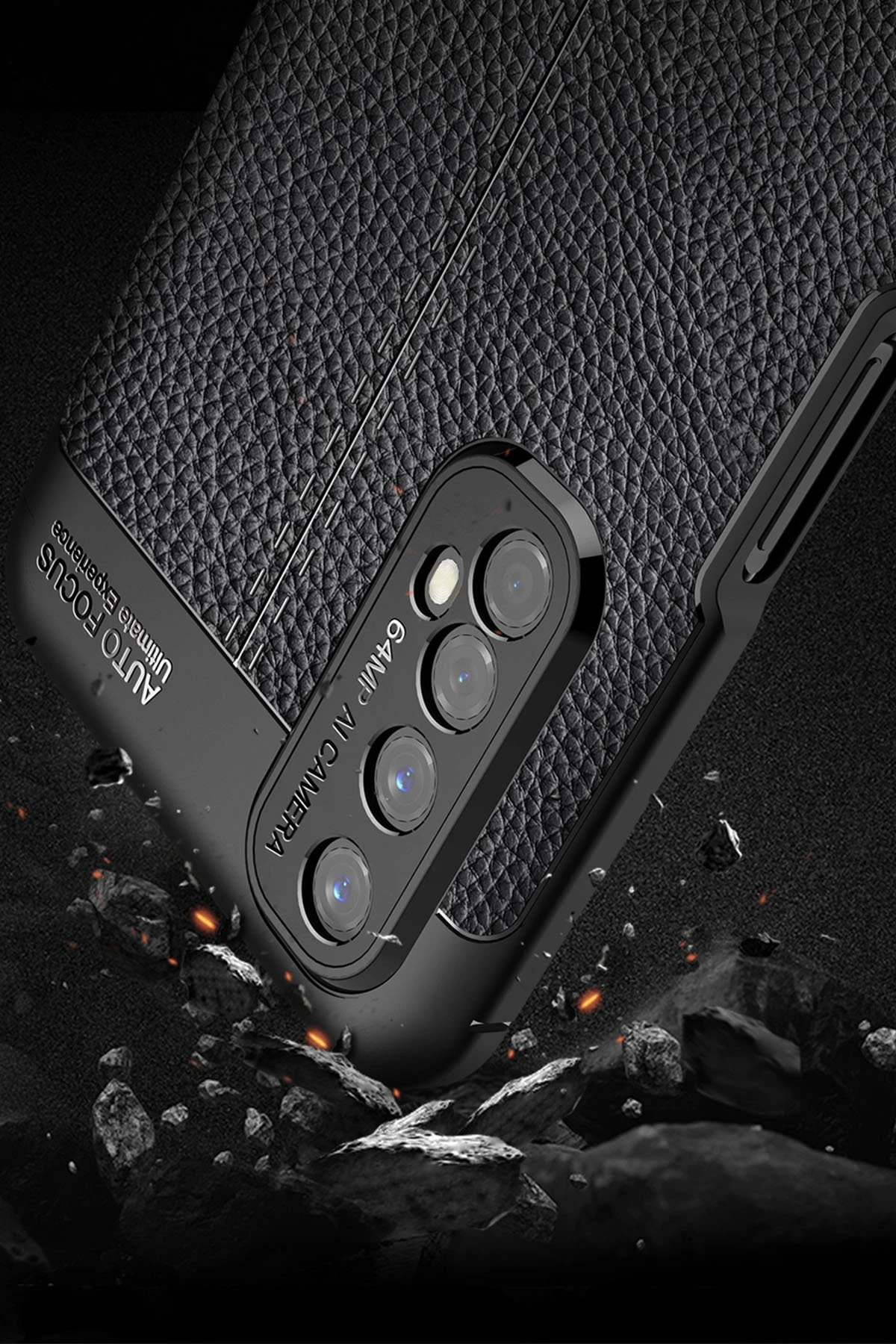 Newface Realme 7 Kılıf Auto Focus Kapak - Siyah