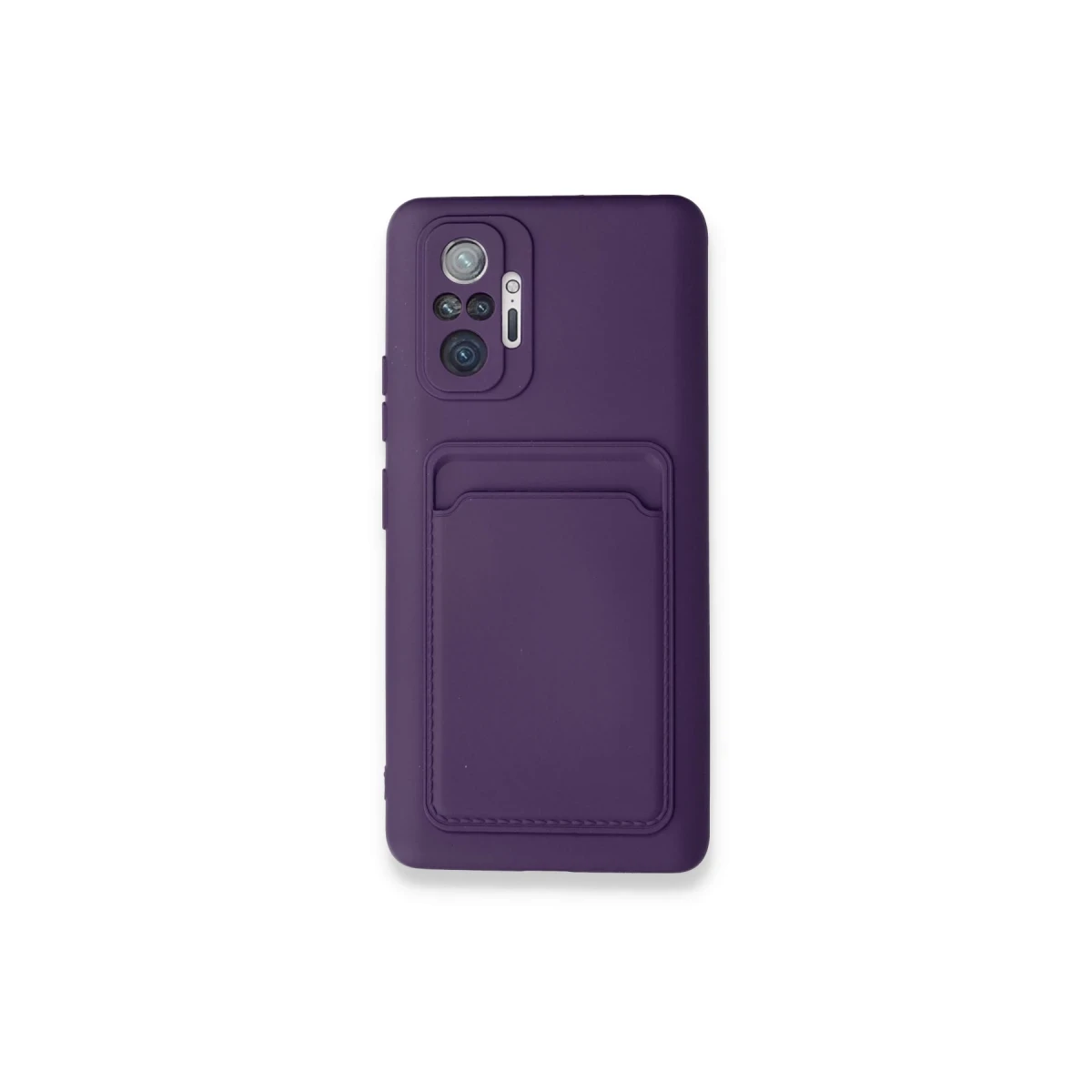 Newface Xiaomi Redmi Note 10 Pro Kılıf Kelvin Kartvizitli Silikon - Derin Mor