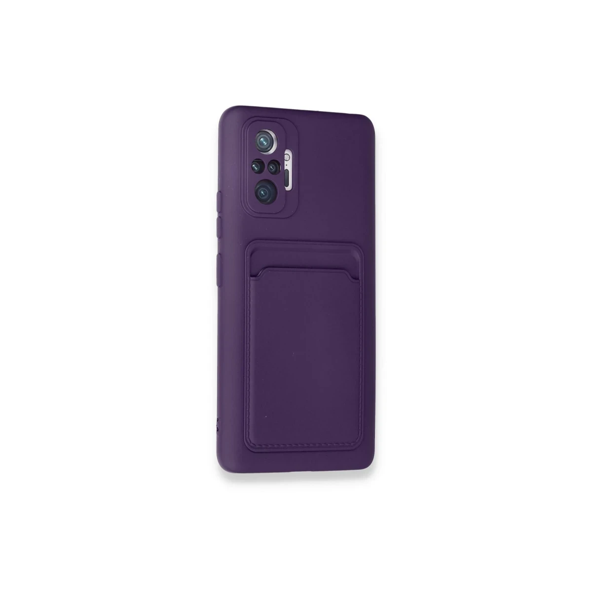 Xiaomi Redmi Note 10 Pro Kılıf Kelvin Kartvizitli Silikon - Derin Mor