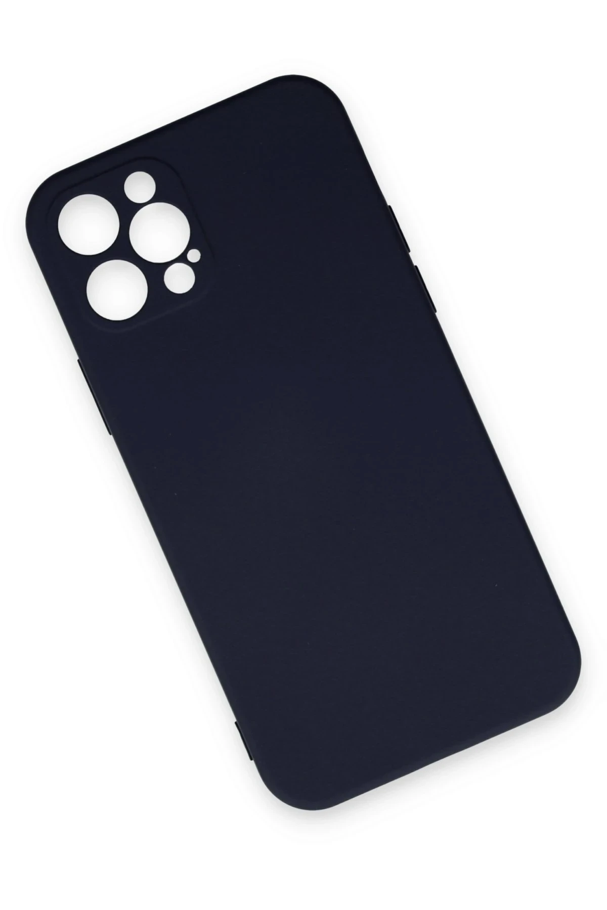 Newface iPhone 12 Pro Max Kılıf Nano içi Kadife Silikon - Lacivert
