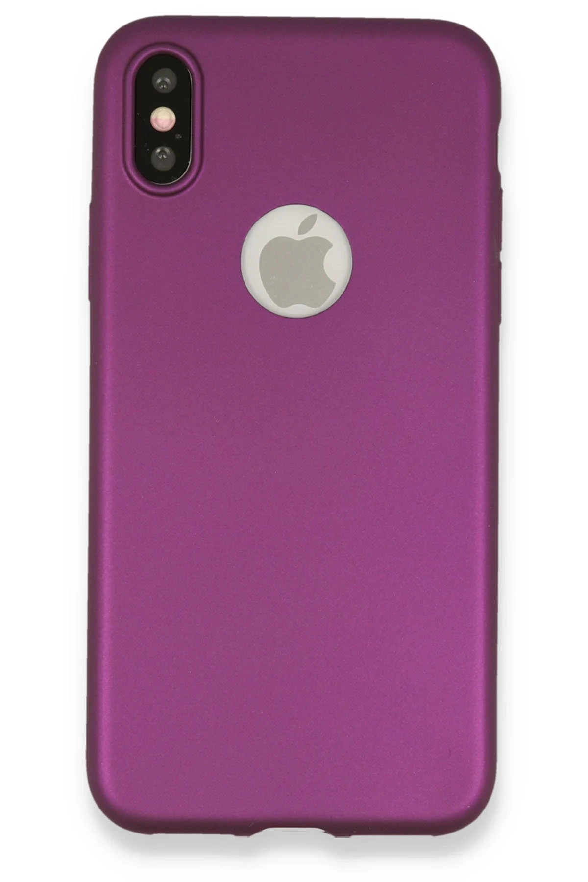 Newface iPhone X Kılıf First Silikon - Mürdüm