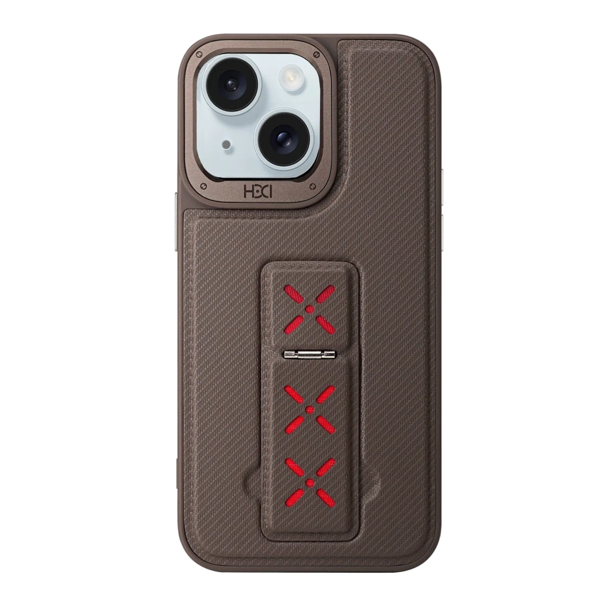 HDD Apple iPhone 15 HBC-248 Lima Standlı Kapak - Kahverengi