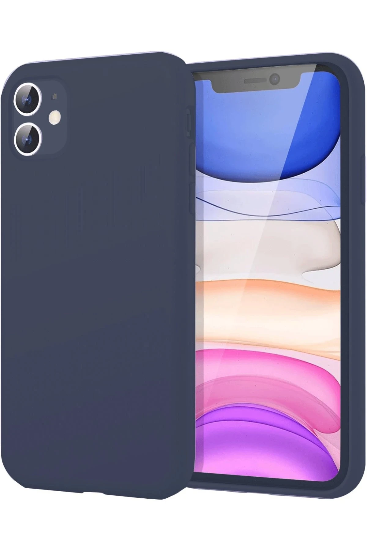 Newface iPhone 11 Kılıf First Silikon - Lacivert