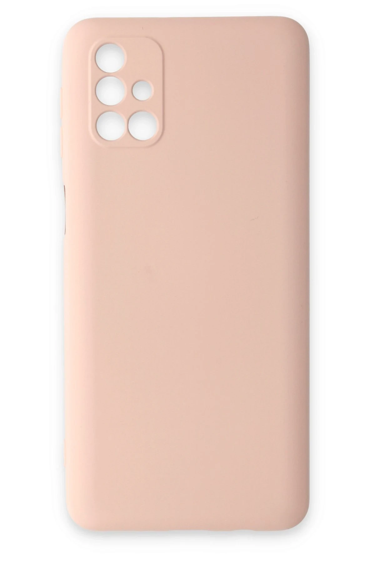 Newface Samsung Galaxy M31S Kılıf Nano içi Kadife Silikon - Pudra