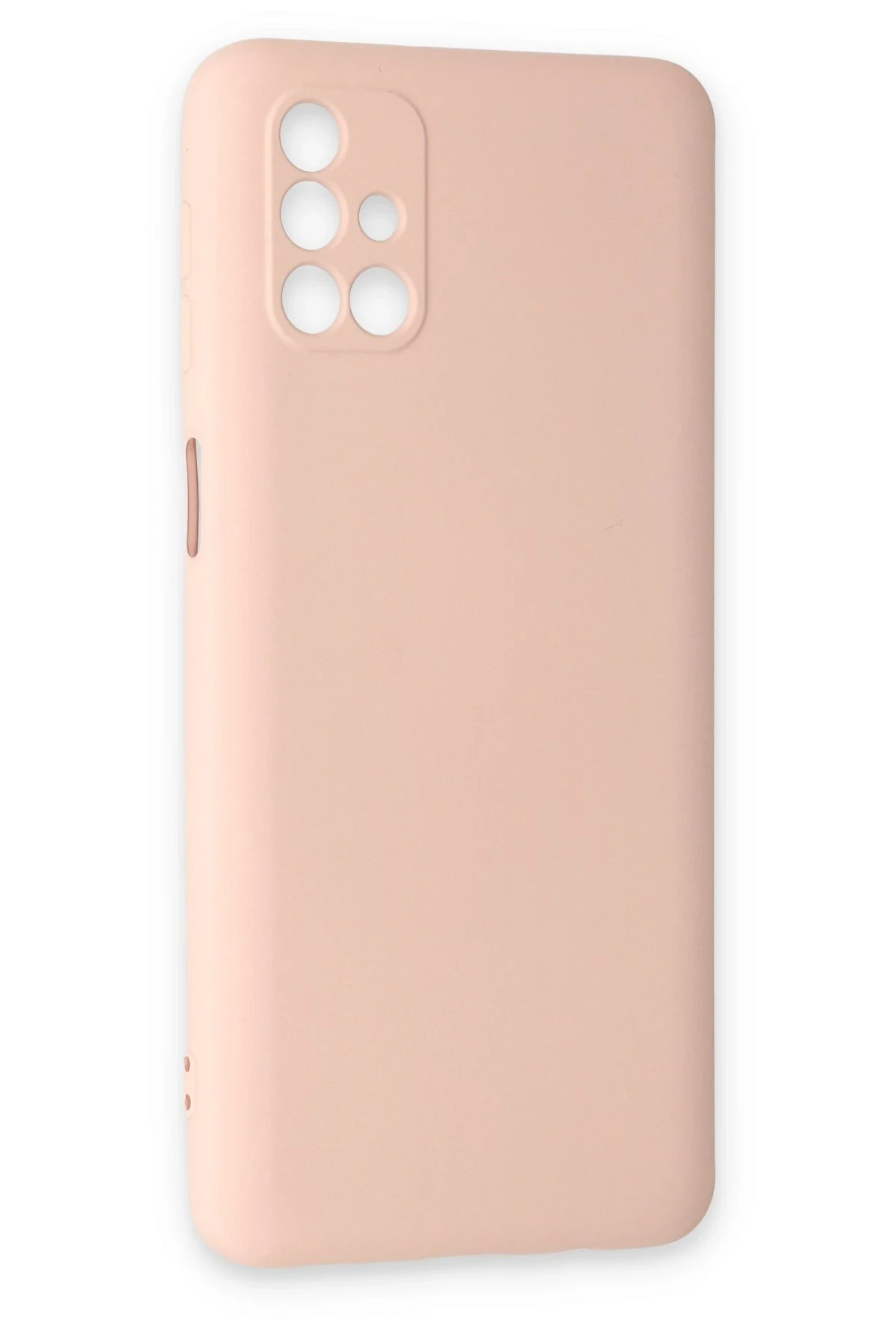 Newface Samsung Galaxy M31S Kılıf Nano içi Kadife Silikon - Pudra
