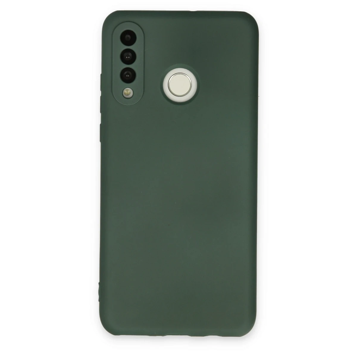 Newface Huawei P30 Lite Kılıf Nano içi Kadife Silikon - Koyu Yeşil
