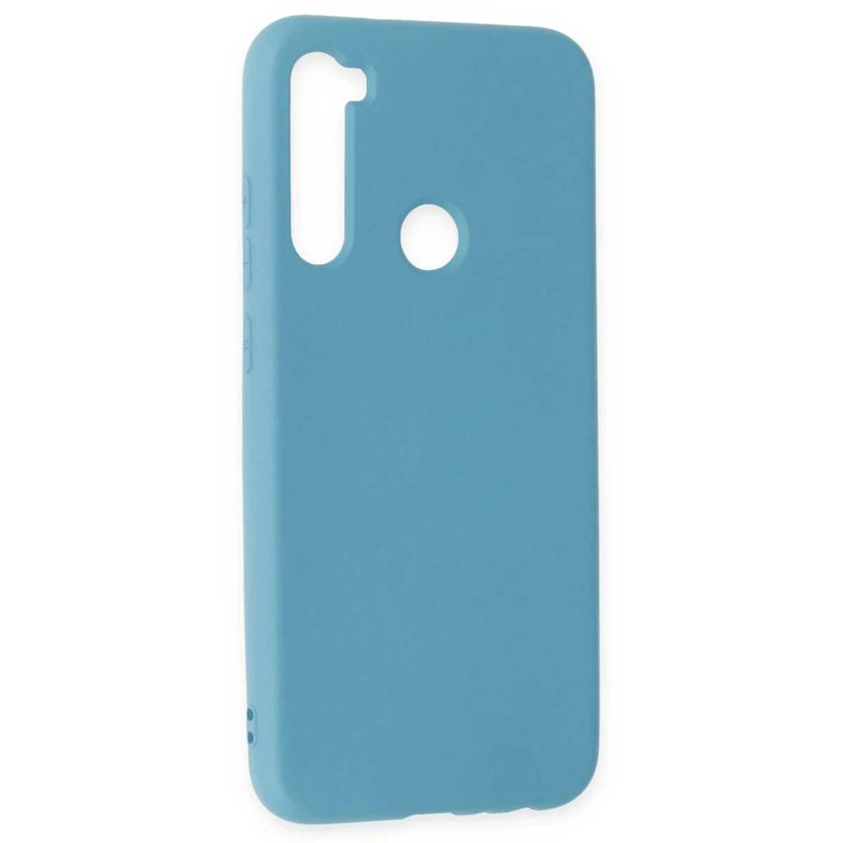 Newface Xiaomi Redmi Note 8 Kılıf Nano içi Kadife Silikon - Mavi