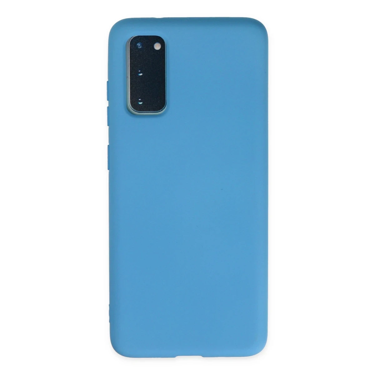 Newface Samsung Galaxy S20 Plus Kılıf Nano içi Kadife Silikon - Mavi