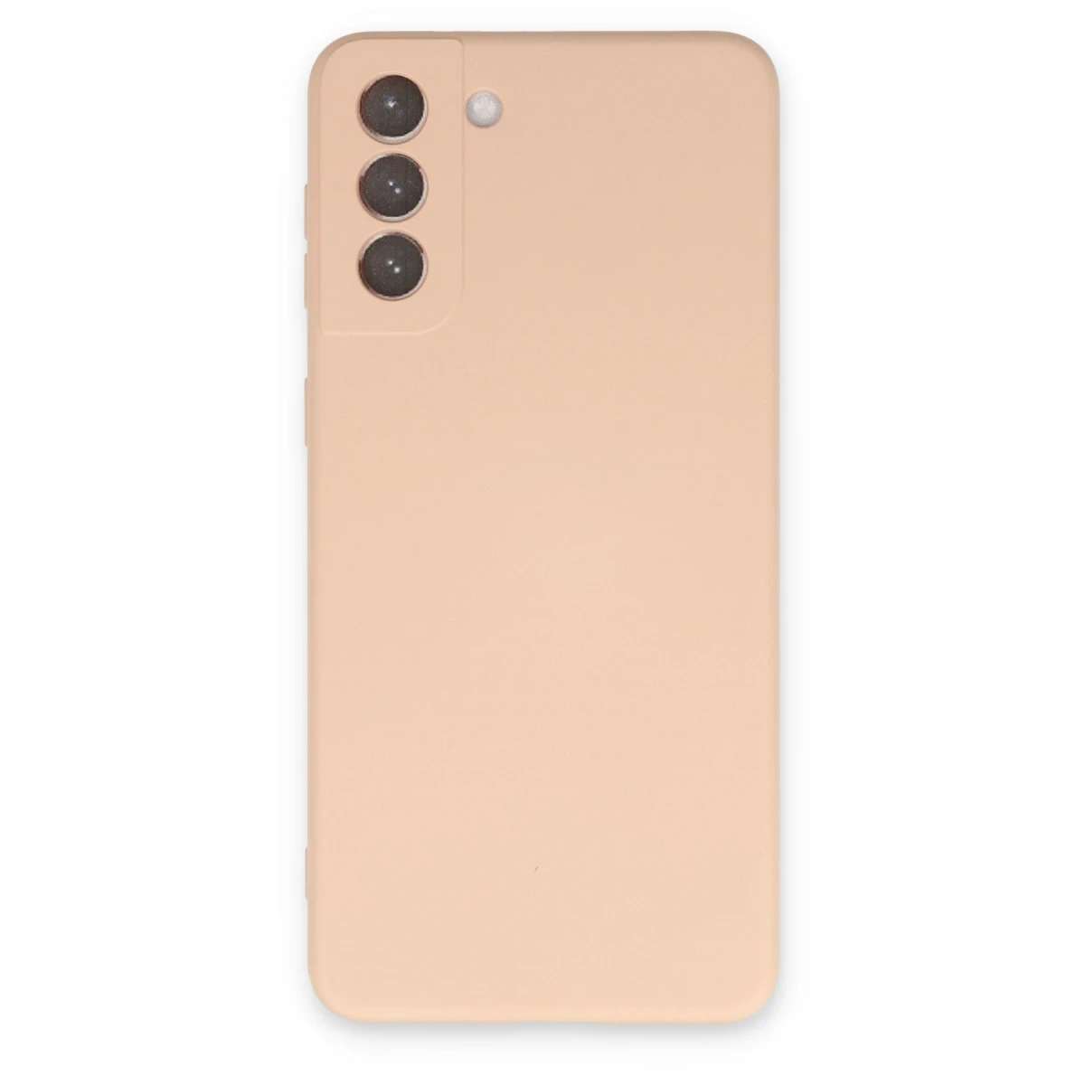 Newface Samsung Galaxy S21 Kılıf Nano içi Kadife Silikon - Pudra