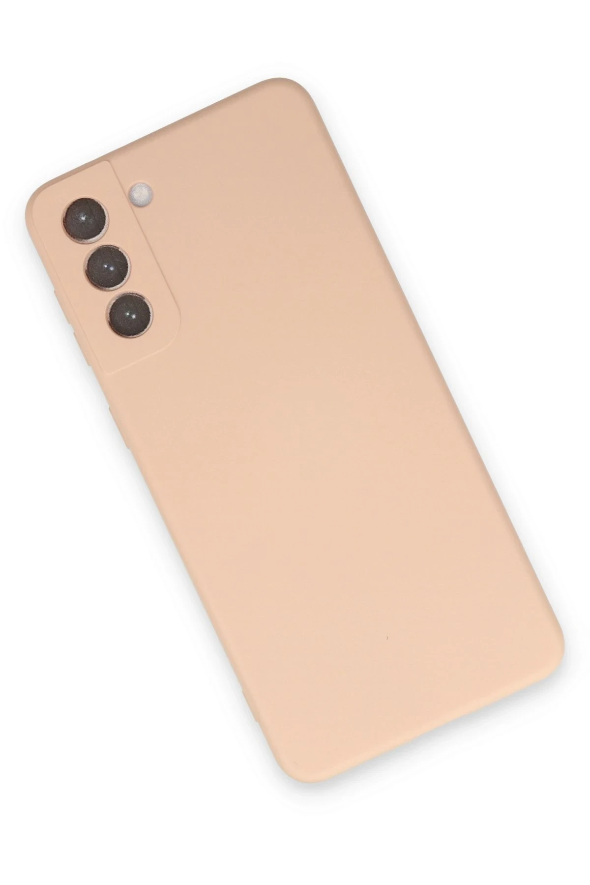 Newface Samsung Galaxy S21 Plus Kılıf Nano içi Kadife Silikon - Pudra