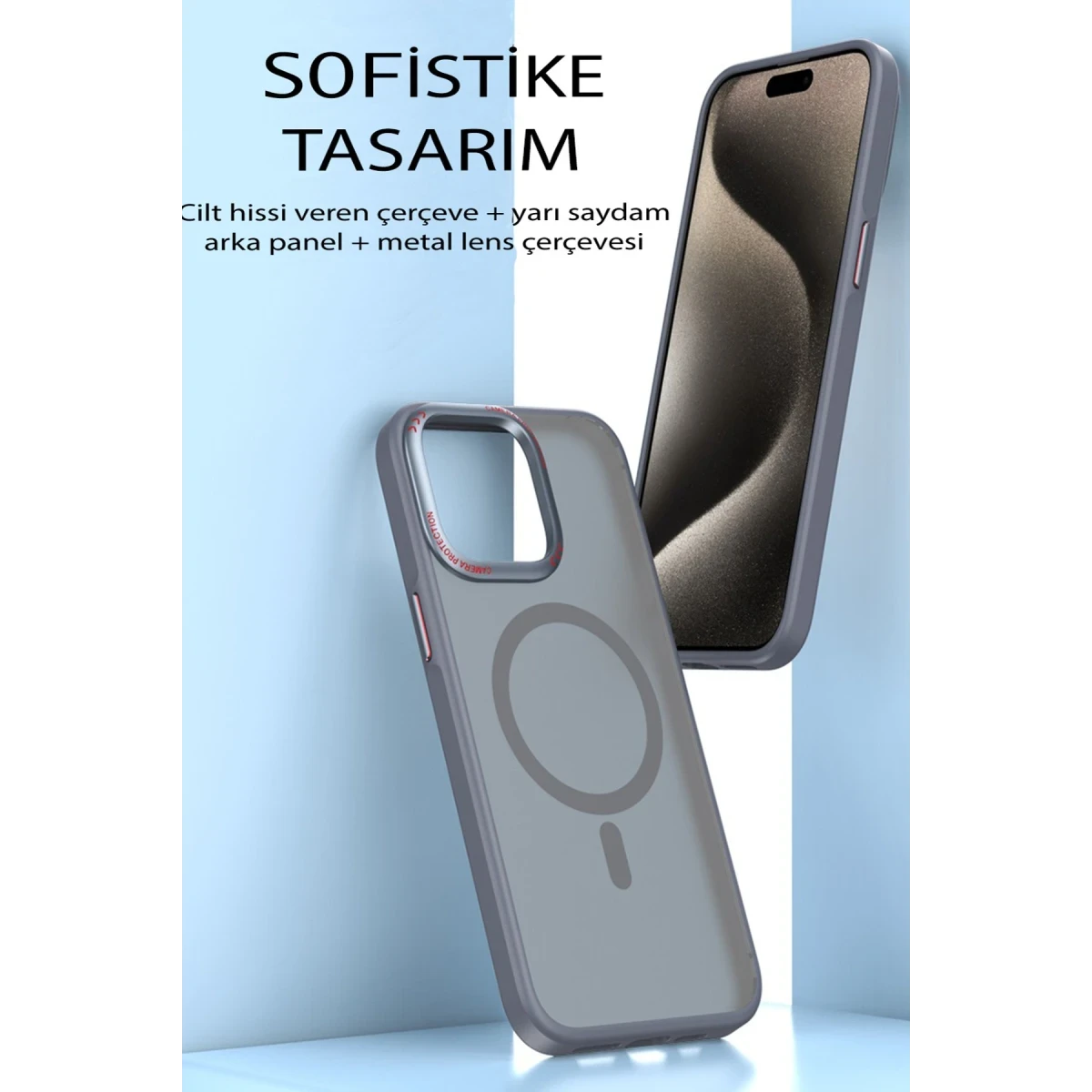 Movenchy Apple iPhone 15 Pro Max Kılıf Radyant Magsafe Kapak - Siyah — görsel 8