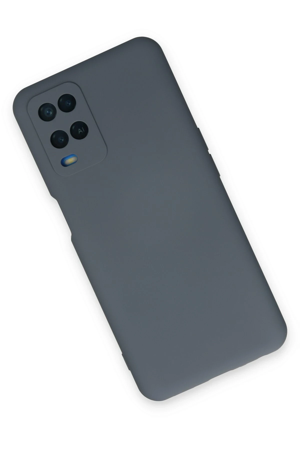 Newface Oppo A54 4G Kılıf Nano içi Kadife Silikon - Gri