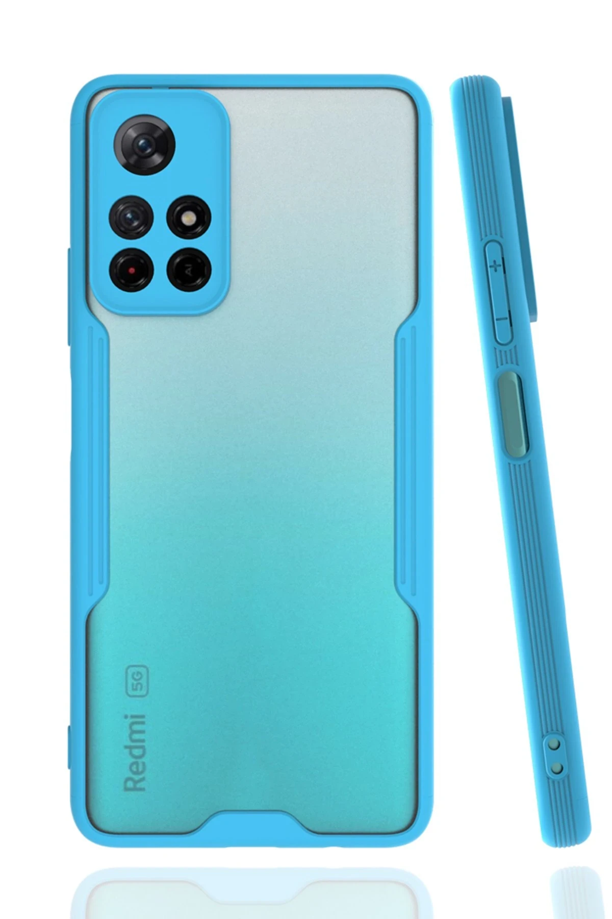 Newface Xiaomi Redmi Note 11T Kılıf Platin Silikon - Mavi