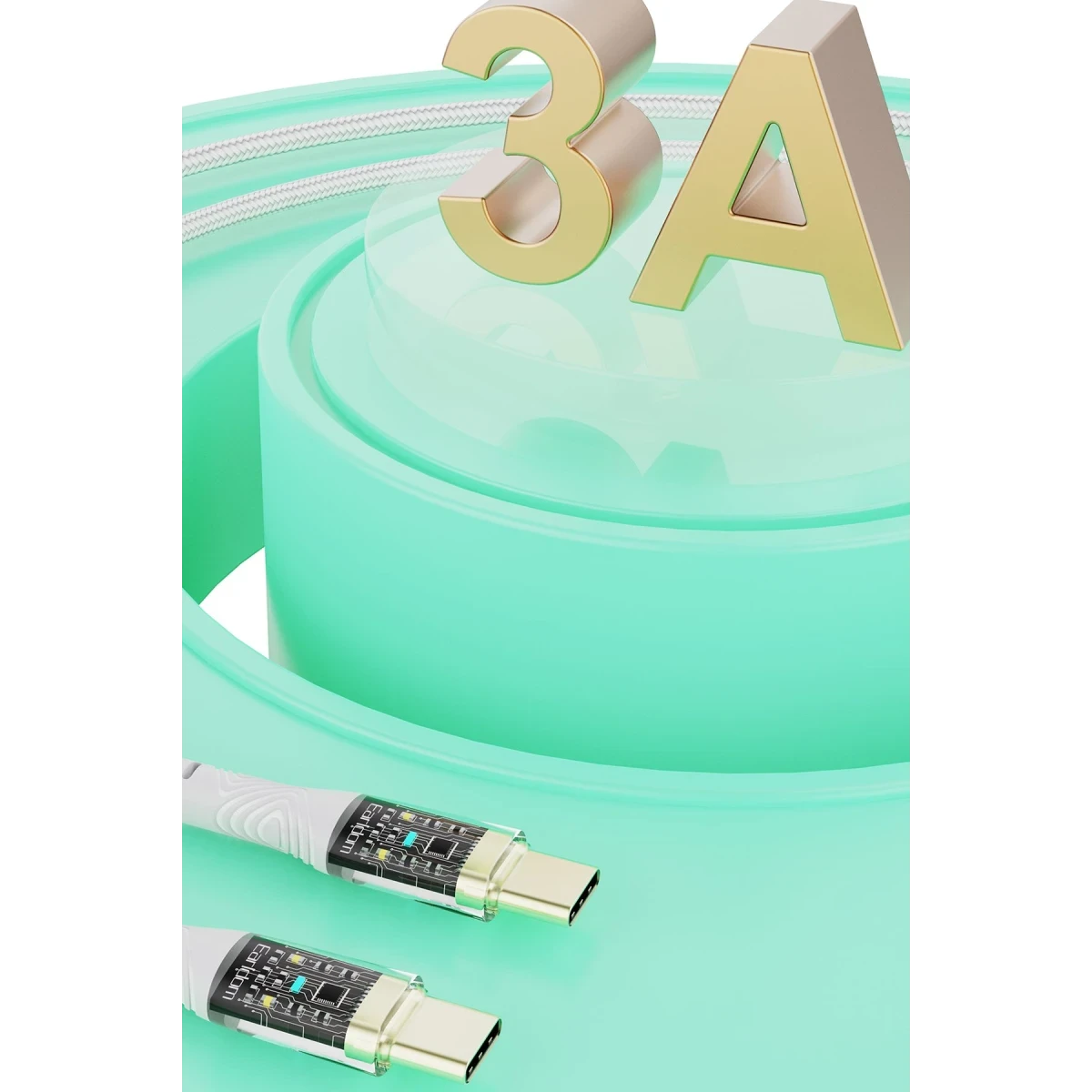 Earldom EC-179CC 1M 100W Type-C to Type-C Hızlı Şarj Kablosu - Beyaz