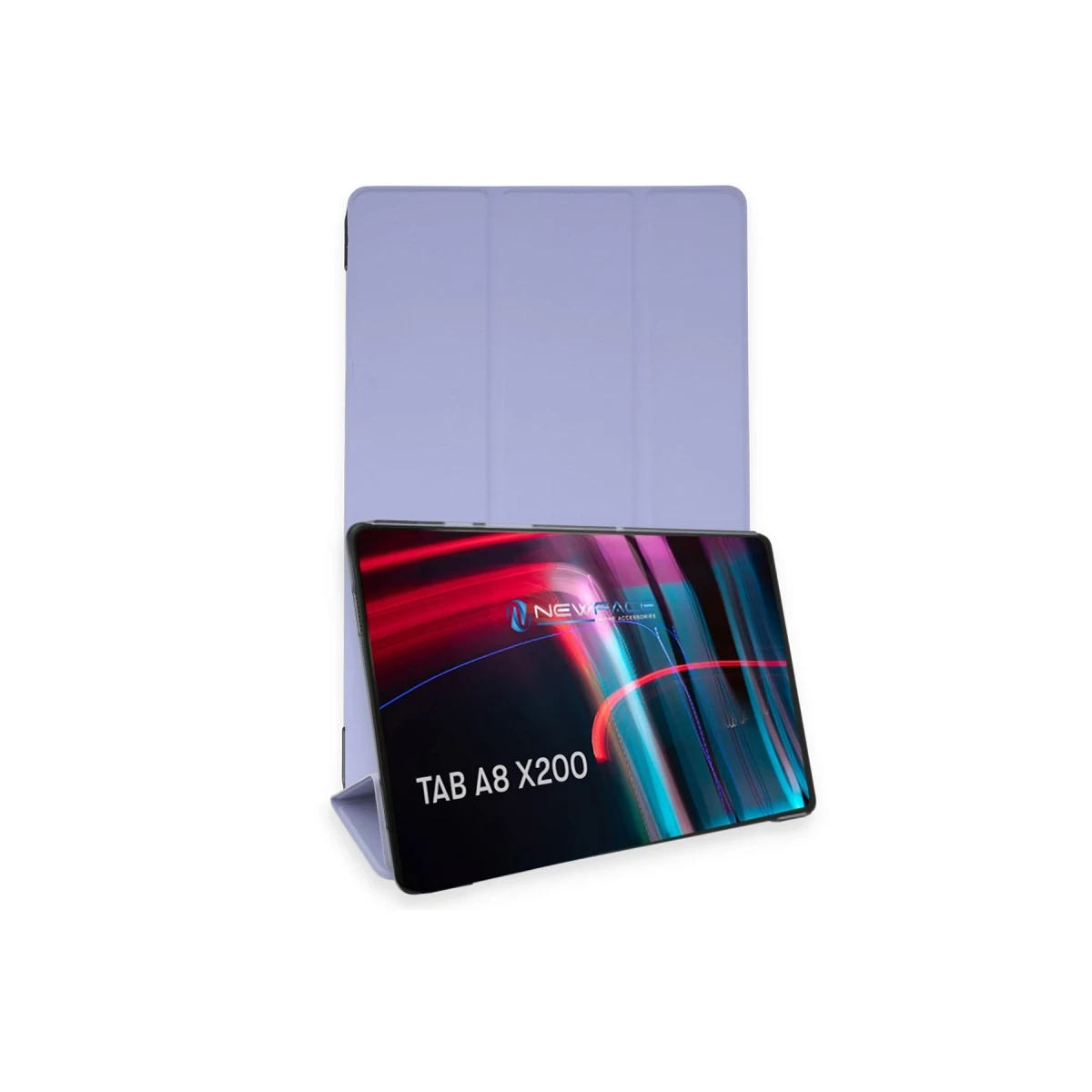 Newface Samsung Galaxy X200 Tab A8 10.5 Kılıf Tablet Smart Kılıf - Lila