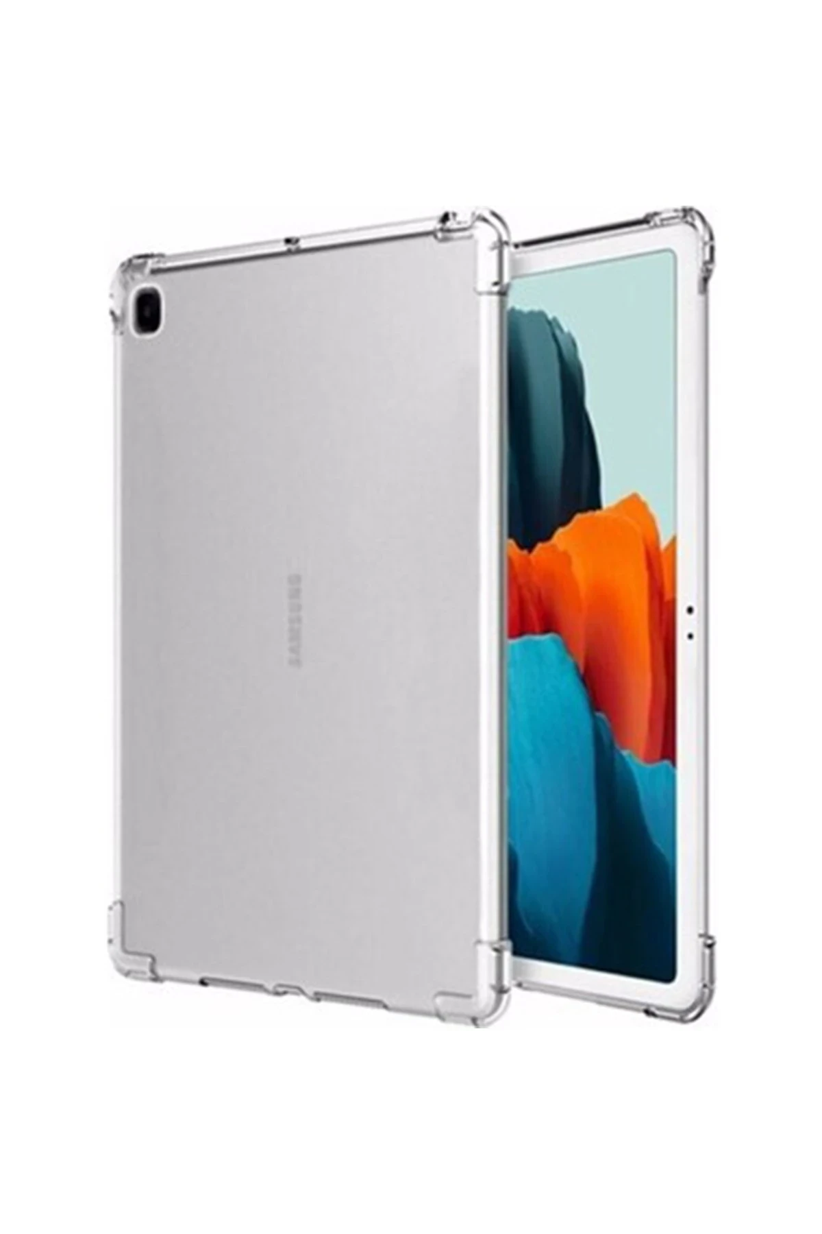 Newface Samsung Galaxy P610 Tab S6 Lite 10.4 Kılıf Anti Shock Tablet Silikon - Şeffaf