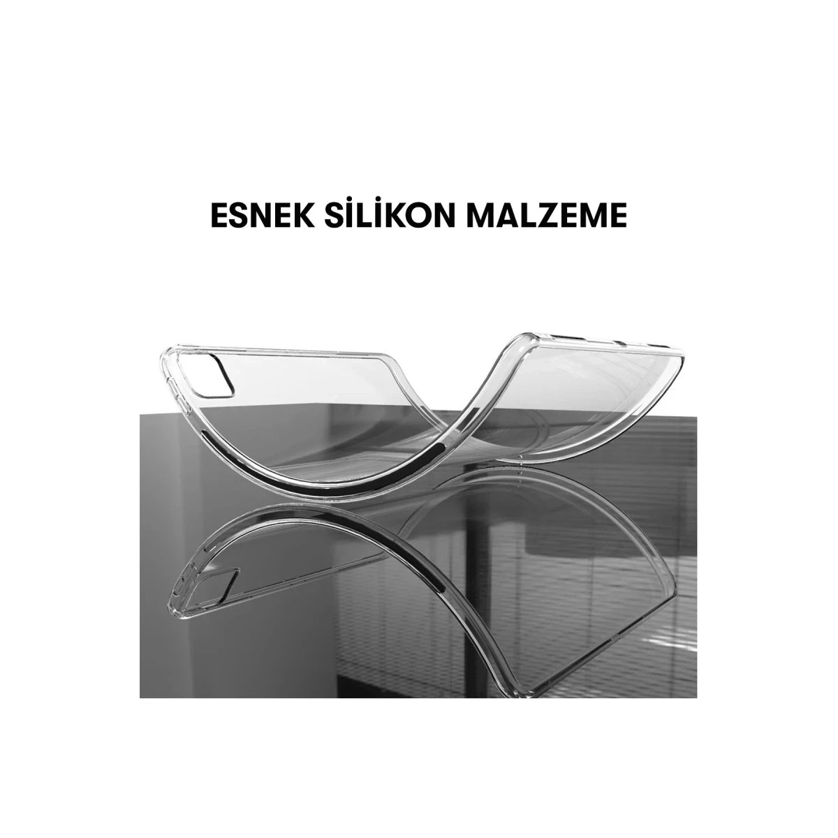 Newface Samsung Galaxy T737 Tab S7 FE 12.4 Kılıf Anti Shock Tablet Silikon - Şeffaf