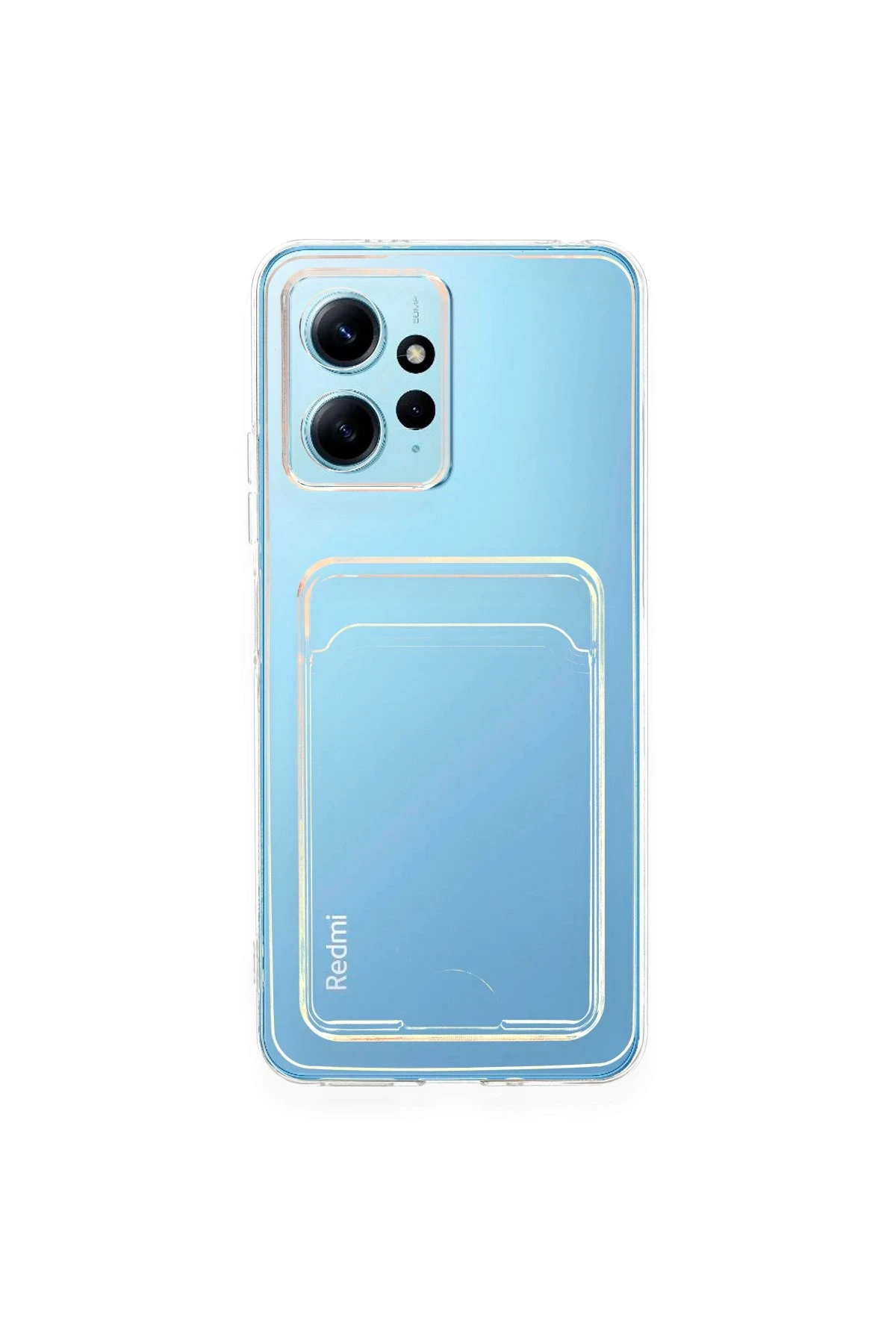 Newface Xiaomi Redmi Note 12 4G Kılıf Kart Şeffaf Silikon - Şeffaf