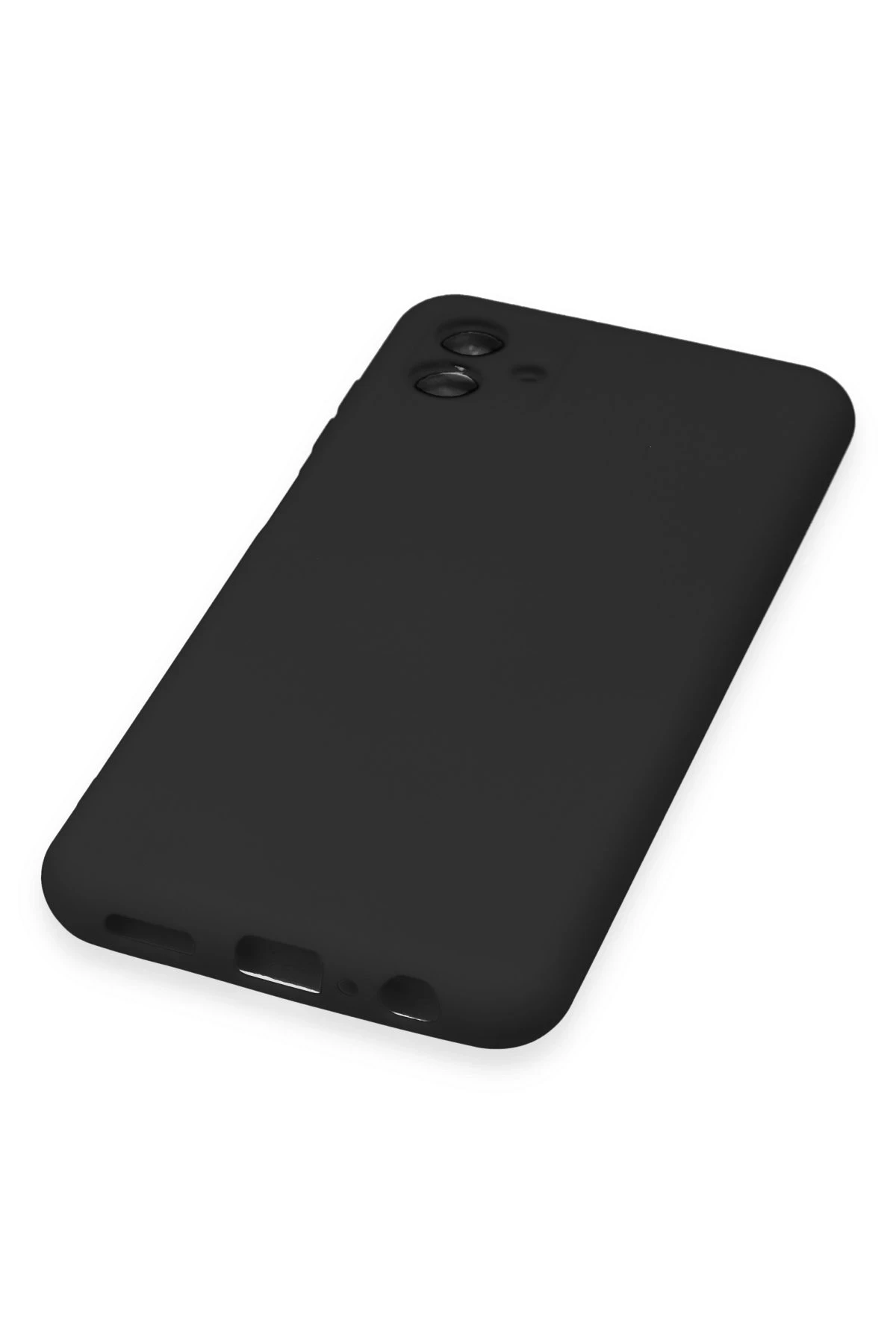 Newface Samsung Galaxy A04E Kılıf Nano içi Kadife Silikon - Siyah