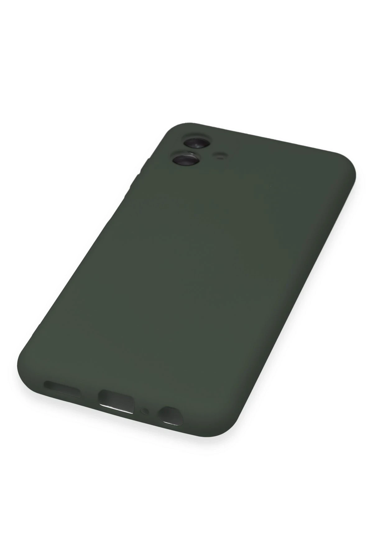 Newface Samsung Galaxy A04E Kılıf Nano içi Kadife Silikon - Koyu Yeşil