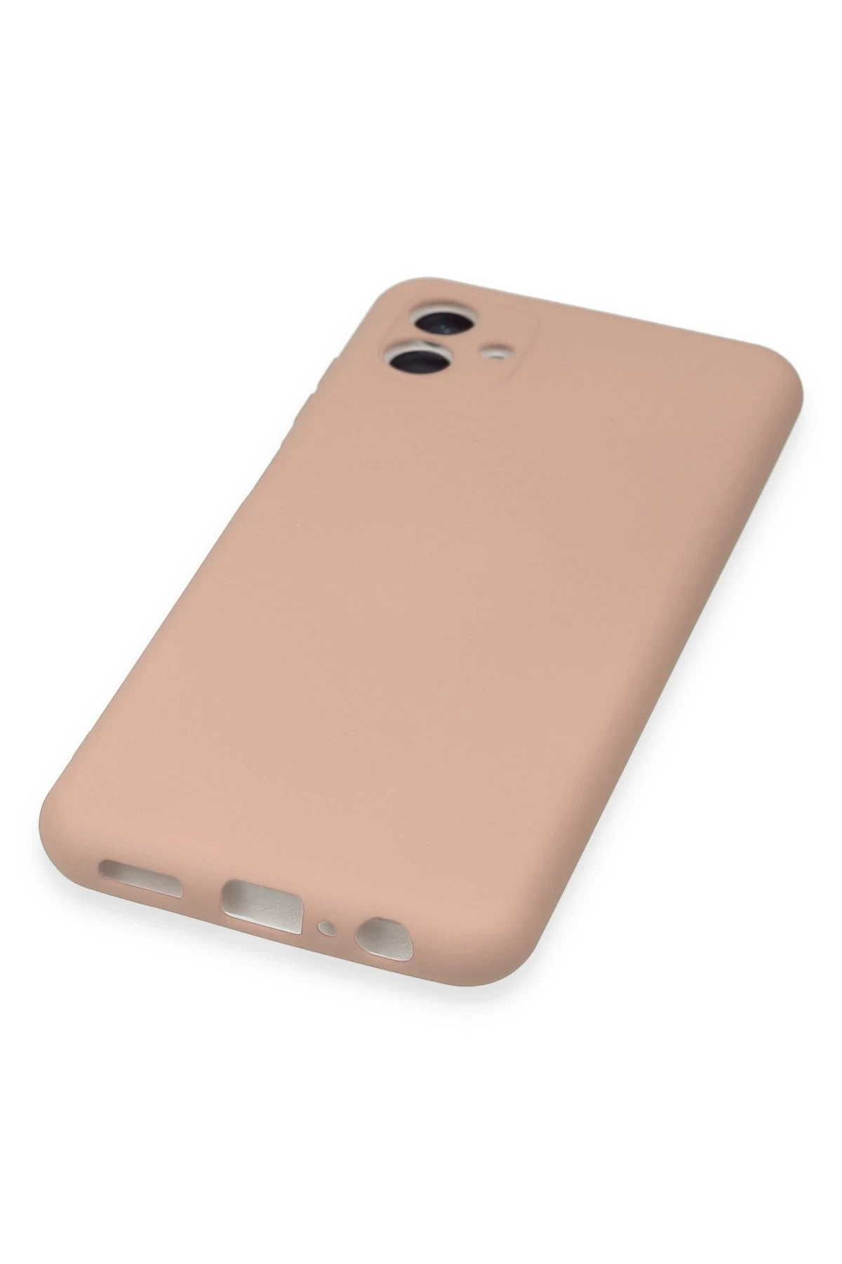 Newface Samsung Galaxy A04E Kılıf Nano içi Kadife Silikon - Pudra