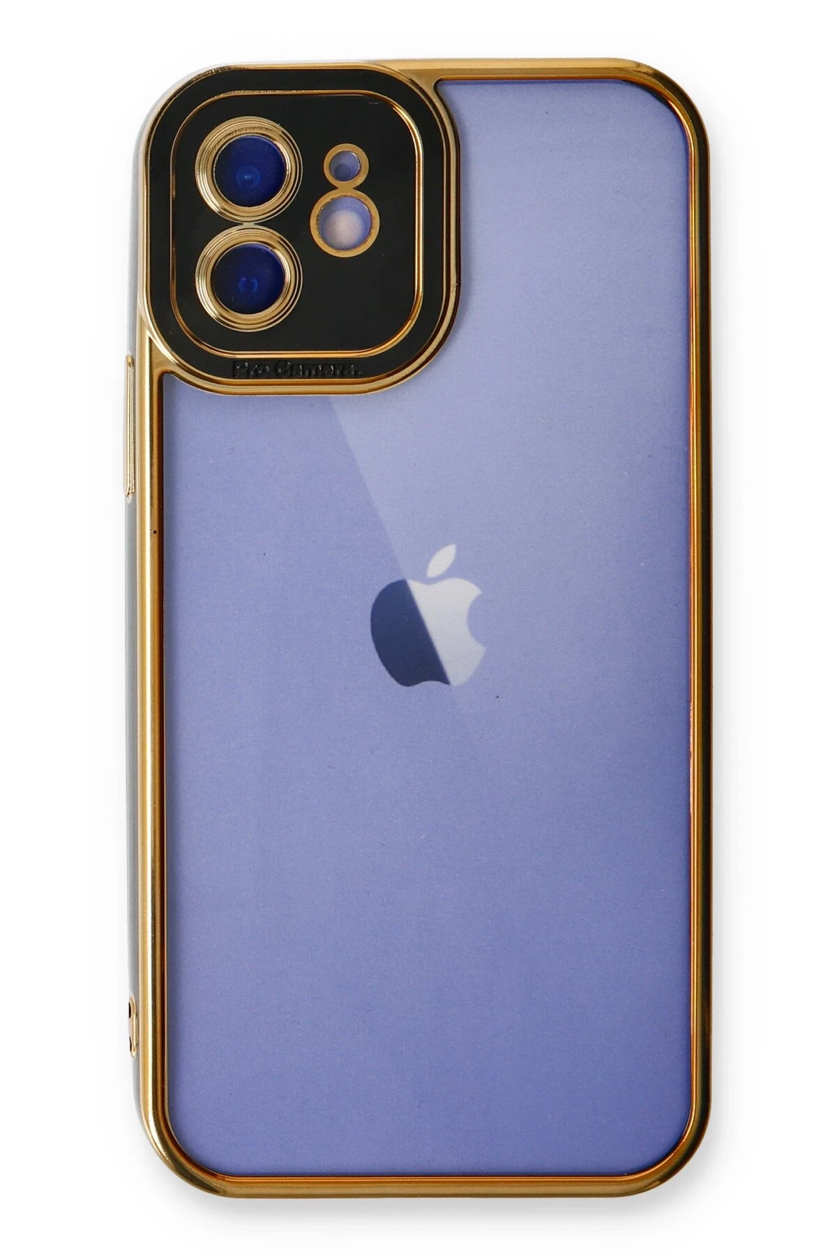 Newface iPhone 12 Kılıf Liva Lens Silikon - Siyah