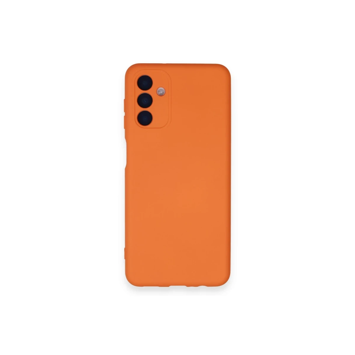 Newface Samsung Galaxy A14 4G Kılıf Nano içi Kadife Silikon - Turuncu