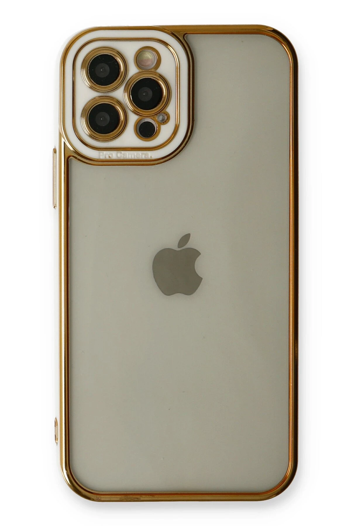 Newface iPhone 12 Pro Kılıf Liva Lens Silikon - Beyaz