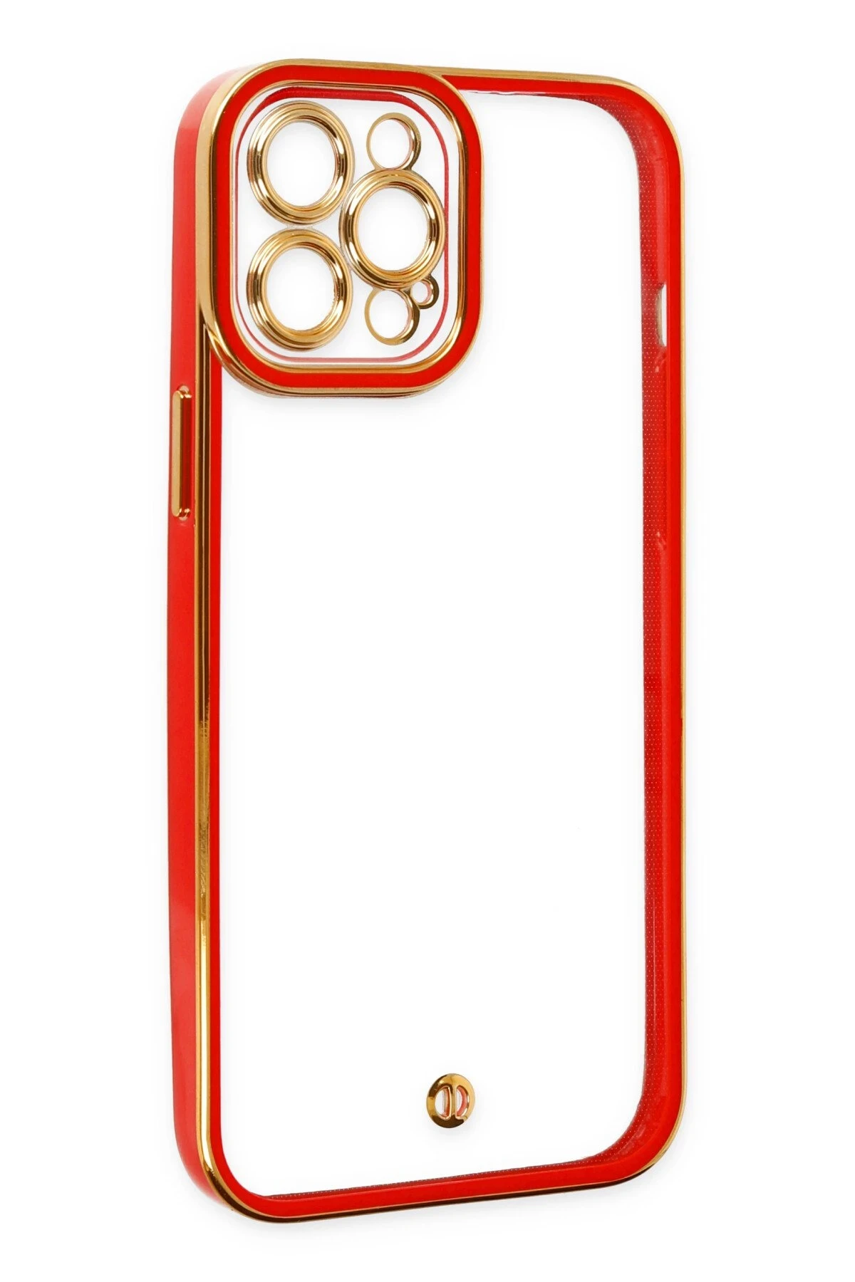 Newface iPhone 12 Pro Kılıf Liva Lens Silikon - Kırmızı