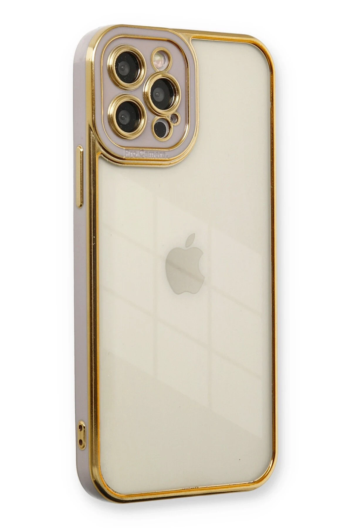 Newface iPhone 12 Pro Kılıf Liva Lens Silikon - Lila