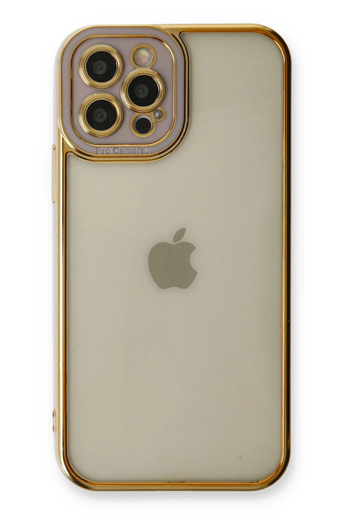 Newface iPhone 12 Pro Kılıf Liva Lens Silikon - Lila