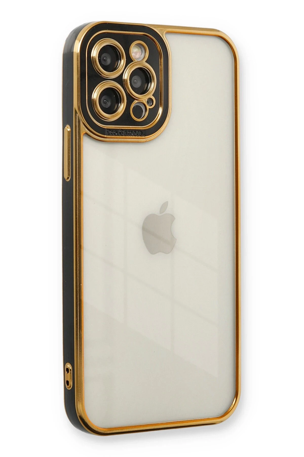 Newface iPhone 12 Pro Max Kılıf Liva Lens Silikon - Siyah