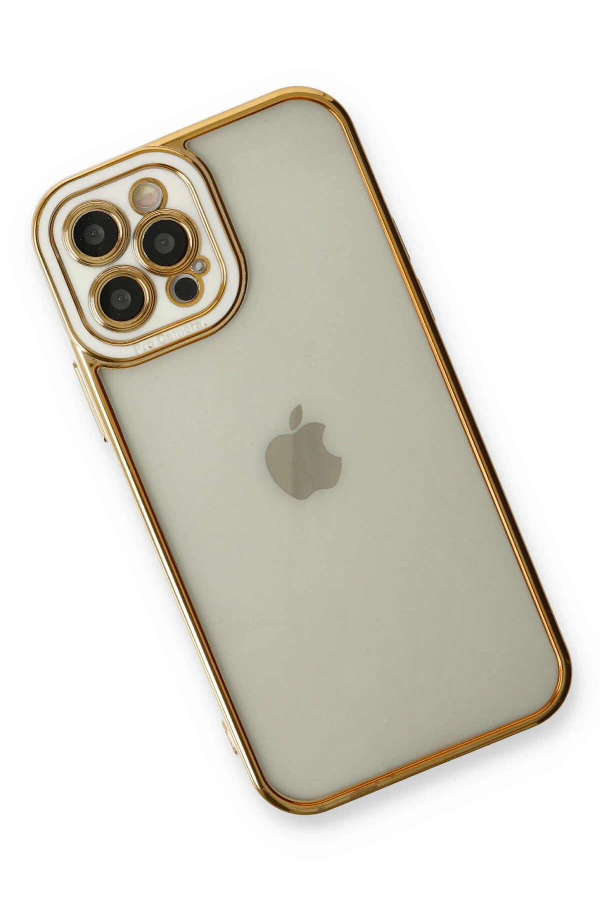 Newface iPhone 12 Pro Max Kılıf Liva Lens Silikon - Beyaz