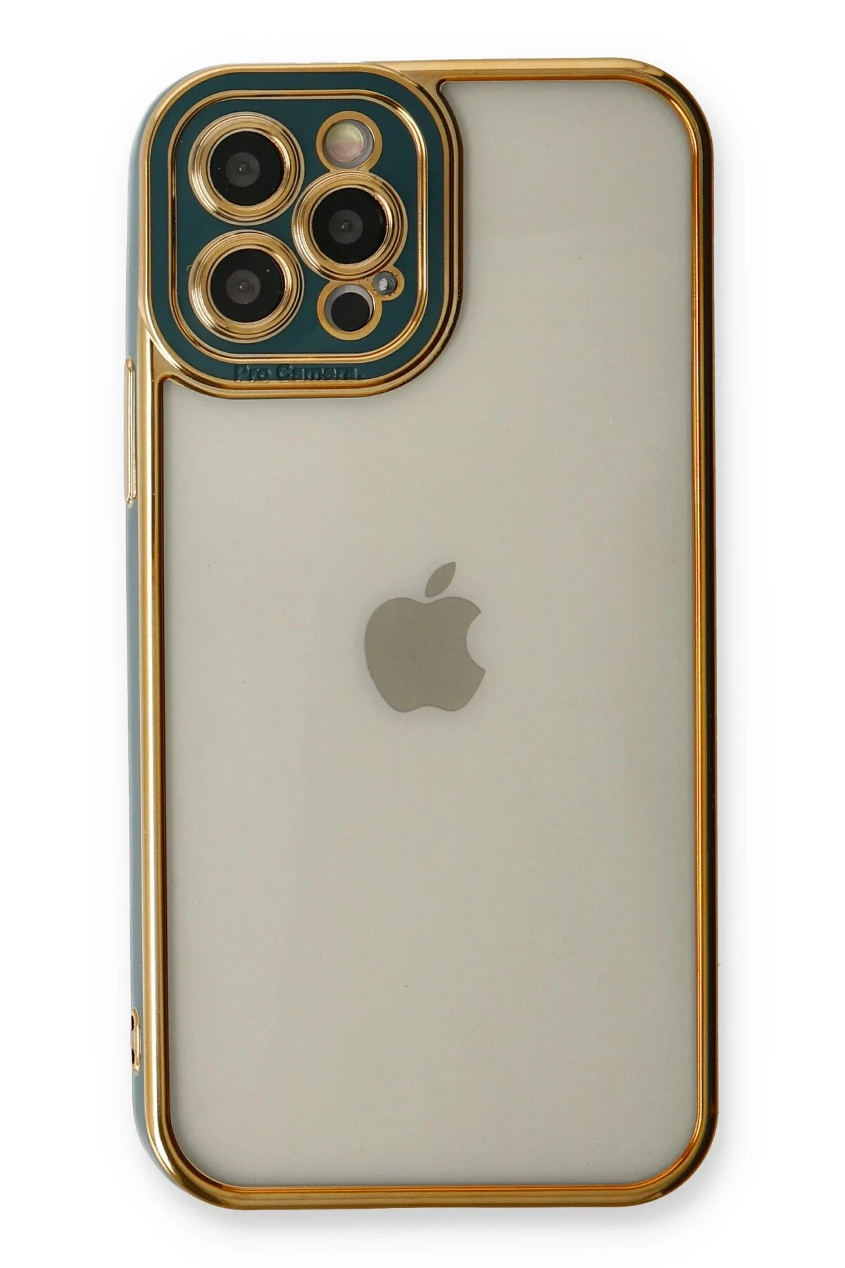 Newface iPhone 12 Pro Max Kılıf Liva Lens Silikon - Yeşil