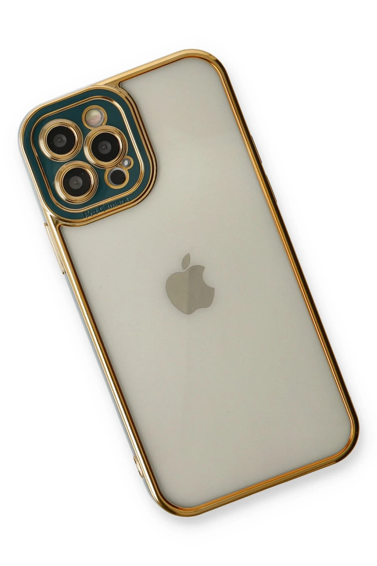 Newface iPhone 12 Pro Max Kılıf Liva Lens Silikon - Yeşil