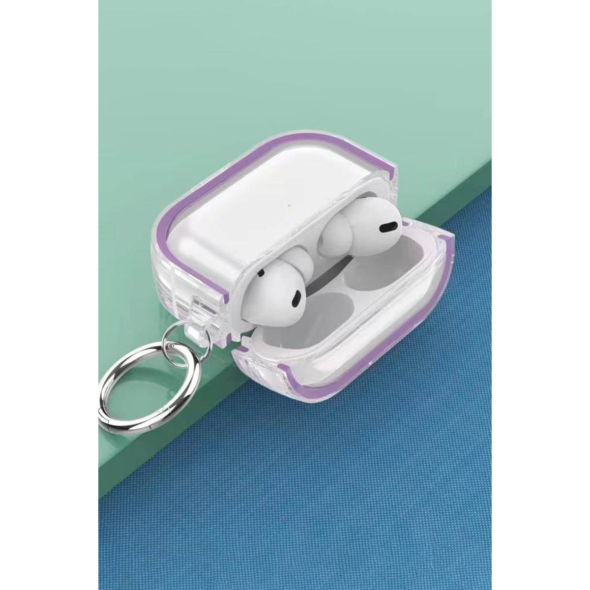 Movenchy Apple Airpods Pro 2 (2.nesil) Shiny Şeffaf Kılıf - Siyah — görsel 8