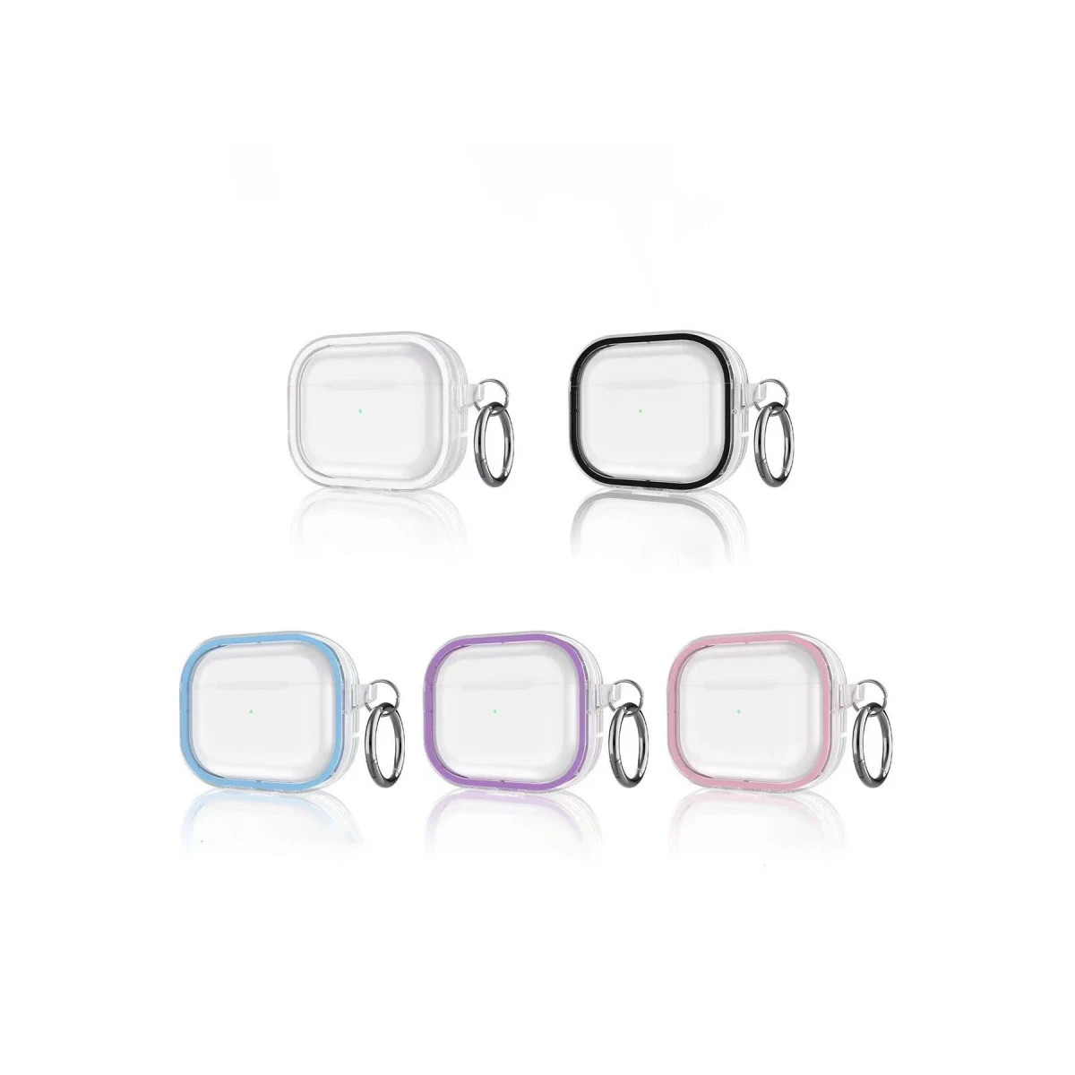 Movenchy Apple Airpods Pro 2 (2.nesil) Shiny Şeffaf Kılıf - Siyah — görsel 6