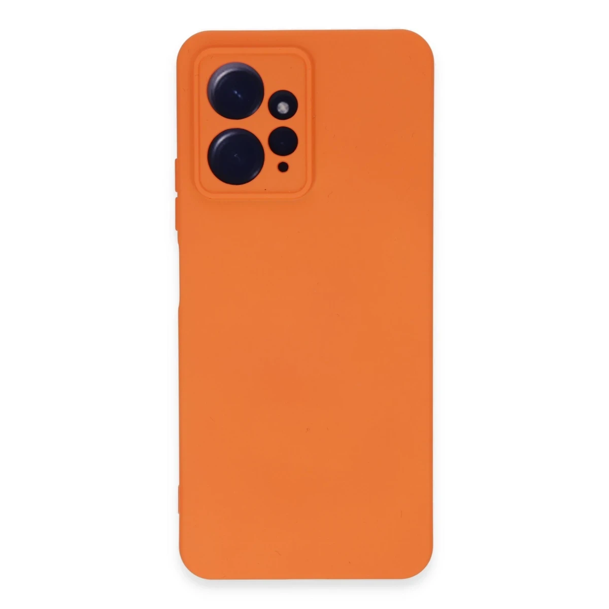 Newface Xiaomi Redmi Note 12 4G Kılıf Nano içi Kadife Silikon - Turuncu