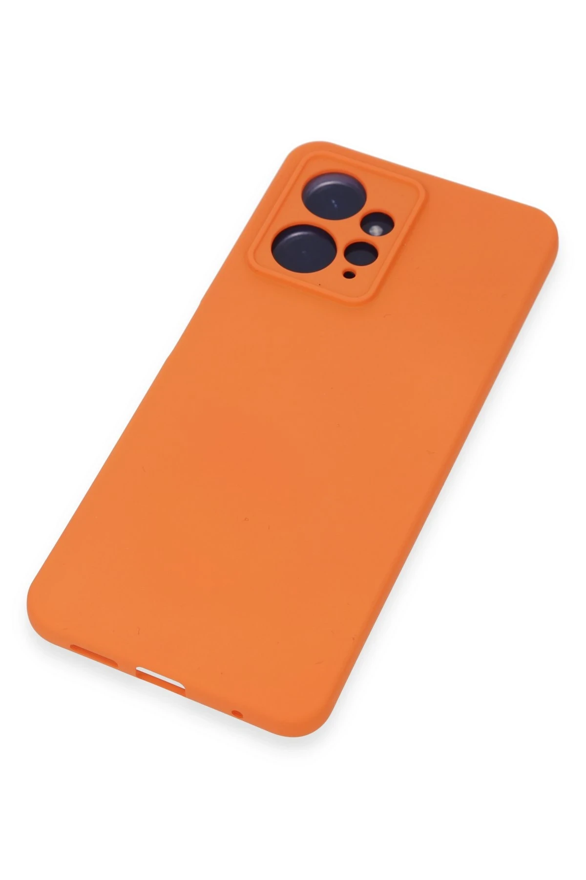 Newface Xiaomi Redmi Note 12 4G Kılıf Nano içi Kadife Silikon - Turuncu
